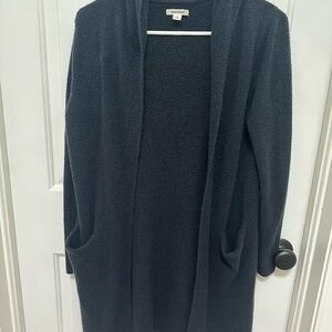 Goodthreads Black Open-Front Cozy Longline Cardigan women’s size small